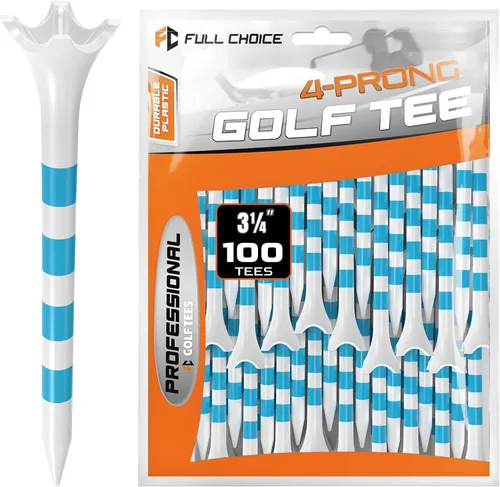 Vista 8 de 60/100 Pack Plastic Golf Tees (2-3/4"or 3-1/4"), Enhanced Durability & Stability, Designed to Reduce Friction and Side Spin
