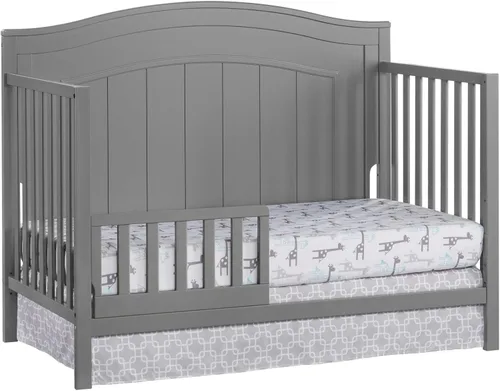 Vista 3 de Oxford Baby Nolan/North Bay - Kit de conversión de riel de protección de cuna a cama infantil, gris paloma, certificado GreenGuard Gold Gris