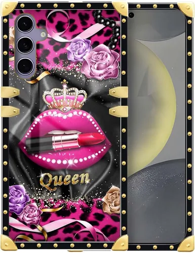Vista 131 de Funda compatible con Samsung Galaxy S10 4G, TPU suave de lujo y parte trasera de policarbonato duro para niñas y mujeres, funda protectora a prueba