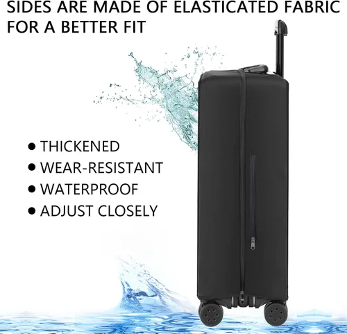 Vista 4 de Linpr Funda transparente para maleta, no requiere desmontaje, protectores de cubierta de equipaje, envoltura impermeable para maleta de viaje