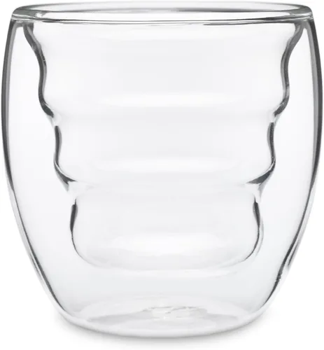 Vista 8 de Curva Artisan Series - Vasos y vasos de doble pared, juego de 4 vasos únicos de 8 onzas con aislamiento térmico