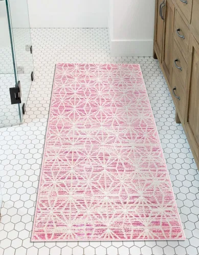 Vista 21 de Unique Loom Uptown Collection by Jill Zarin Collection - Alfombra geométrica moderna azul (1' 8 x 1' 8)