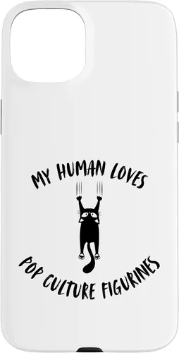 Vista 9 de iPhone XR My Human Loves Pop Culture Figurines - Cat Parent Hobby Case