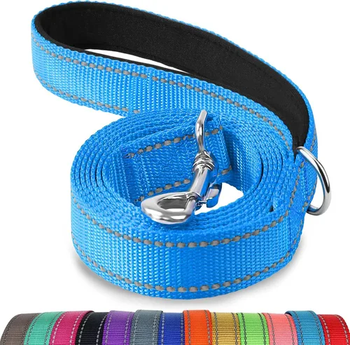 Vista 32 de Joytale - Correa reflectante de doble cara para perro, 6, 5 y 4 pies, resistente de nailon, asa acolchada, para pasear perros pequeños y medianos