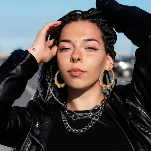 Vista 6 de Bamboo Earring Large Bamboo Hoop Earrings for Women 80s 90s Door Knocker Earring Hip Hop Chunky Gold Hoop Earrings Trendy Women Jewelry Party Custom