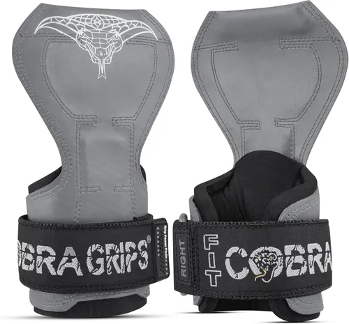 Vista 12 de Cobra Grips Weight Lifting Gloves with Adjustable Neoprene Padded Wrist Wraps - Heavy Duty Alternative to Power Lifting Hooks for Deadlifts Una goma