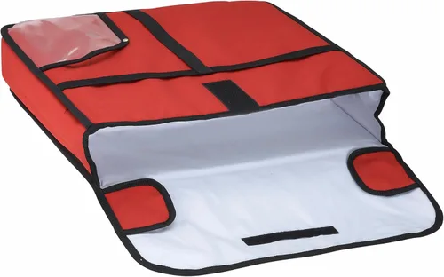 Vista 2 de Winco Bolsa para pizza, 20 x 20 x 5 pulgadas, rojo (paquete de 2)