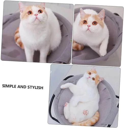 Vista 6 de Cama elevada para gatos con malla transpirable para uso en interiores y exteriores, diseño resistente para mayor comodidad