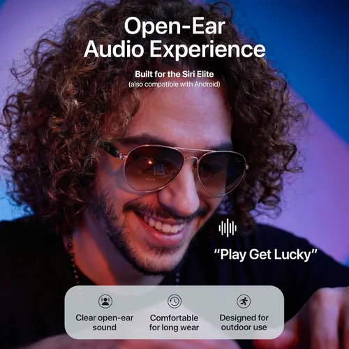 Vista 6 de XR Loud™ Lentes de sol de aviador Bluetooth para hombres y mujeres, lentes de audio inteligentes polarizados UV400 con altavoces de oreja abierta