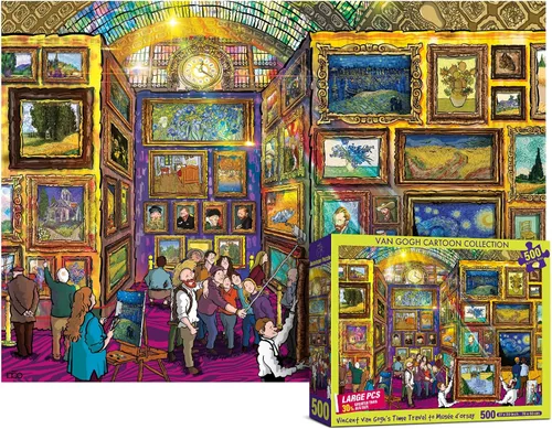 Vista 9 de Antelope Rompecabezas de 1000 piezas para adultos, rompecabezas de Van Gogh por la artista Alireza Karimi Moghaddam, papel, otoño en Arles, 29.5 x