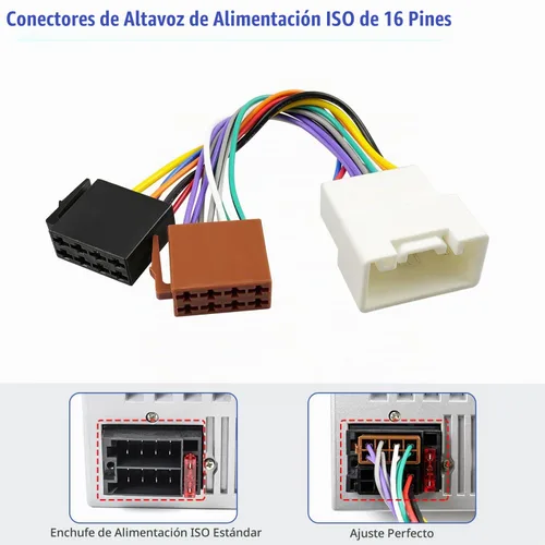 Vista 5 de Arnés de cables de radio 20Pin para conector estéreo Mitsubishi Car Stereo Wiring Harness Adapter 16Pin ISO Plug Compatible with Outlander Lancer