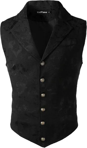Vista 2 de VATPAVE - Steampunk - Chaleco para hombre, estilo victoriano y gótico.