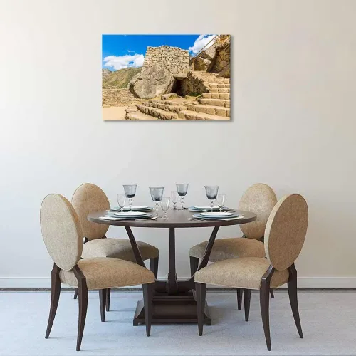 Vista 4 de Arte de pared inca, América del Sur, en Machu Picchu, Perú, arte de pared, arte moderno, enmarcado, listo para colgar