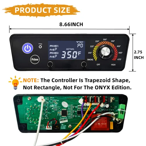 Vista 5 de Piezas de repuesto de controlador de termostato digital actualizado con pantalla LCD para parrillas de pellets Pit Boss Smokers Austin