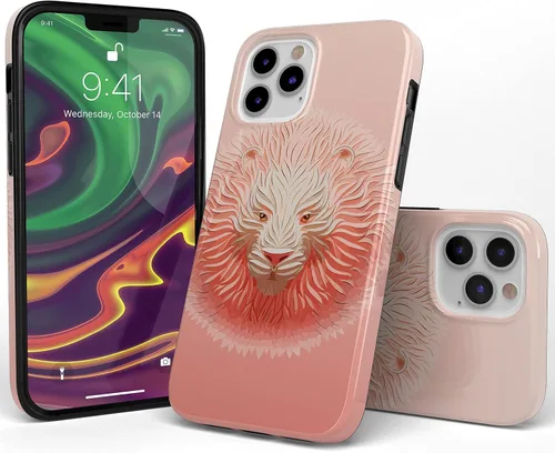 Vista 3 de Casely Funda para iPhone 11 Pro Max Hear Me Roar Blush Lion Diseño clásico ultra delgado