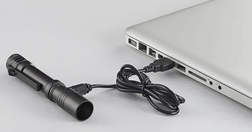 Vista 10 de Streamlight 66320 MacroStream USB - Linterna LED recargable de 500 lúmenes y 2000 candelas, compacta EDC con cable USB, color negro