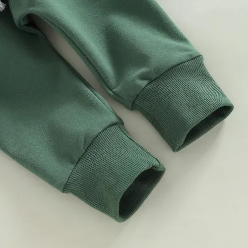 Vista 5 de Endorothii Conjunto de sudadera con capucha y pantalones de manga larga para bebé niño y niño, 2 piezas, ropa de otoño