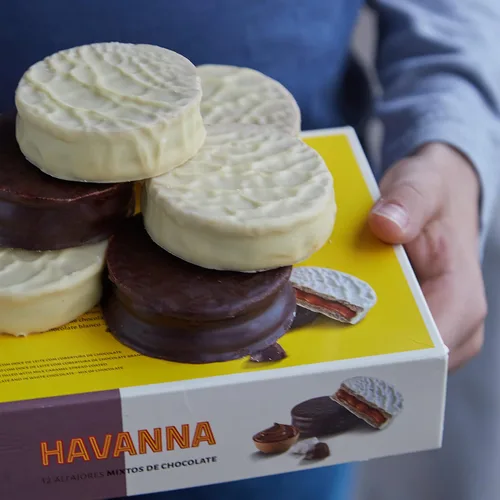 Vista 7 de Alfajor Chocolate Mixto y Chocolate Blanco - Caja 12 Alfajores