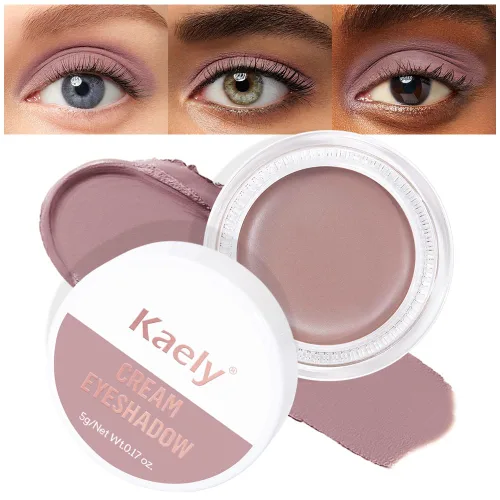 Vista 8 de evpct Paleta de maquillaje en pote de sombra de ojos en crema única para mujeres mayores, sombra de ojos de champán con shimmer, glitter metálico