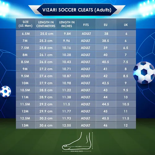 Vista 8 de Vizari Valencia Turf - Zapatos de fútbol para hombre, comodidad y rendimiento prémium en zapatos de fútbol para hombre, zapatos de césped