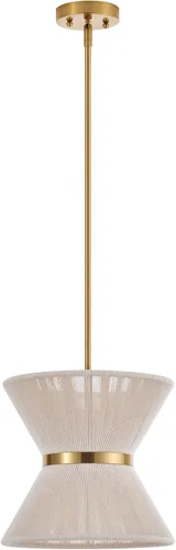 Vista 9 de Lámpara colgante bohemia tejida a mano, mini candelabro costero, moderno, ajustable, de transición, minimalista, accesorios de iluminación colgantes