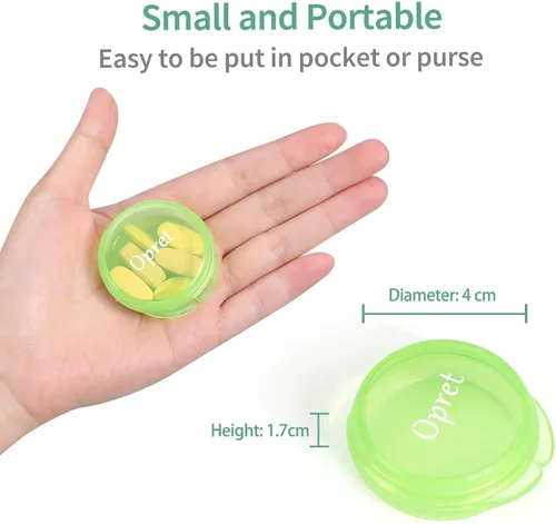 Vista 5 de Opret Pastillero pequeño (3 piezas), lindo pastillero portátil para bolsillo, maletín de viaje, pastilleros, contenedor de almacenamiento de Negro