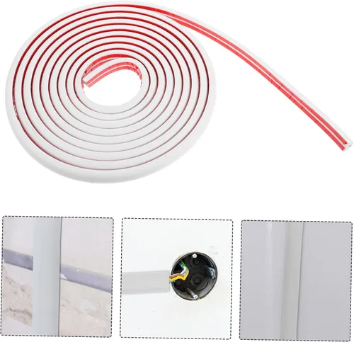 Vista 7 de Cubierta de cable de PVC para suelo, protector de gestión de cables autoadhesivo para ocultar cables eléctricos, uso exterior, ocultador de alambre