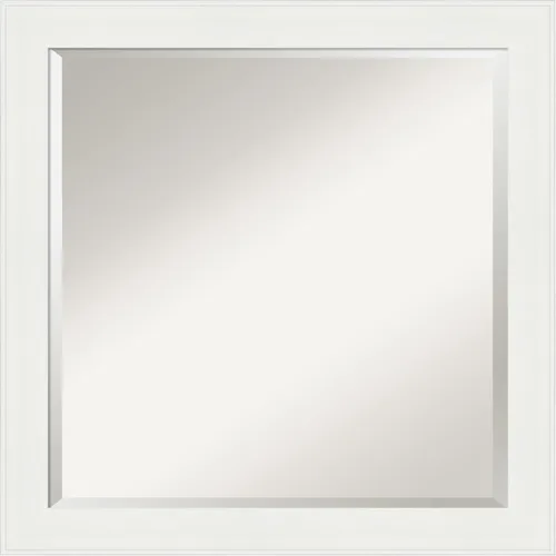 Vista 12 de Amanti Art Espejo de tocador de baño de 24 x 20 pulgadas, marco estrecho blanco tocador, espejo de pared rectangular, borde biselado, se cuelga