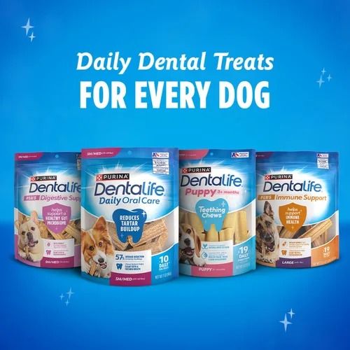 Vista 8 de Dentalife Masticables de dentición para cachorros para perros pequeños de 3 meses en adelante, sabor a pollo, 17.3 onzas, 19 masticables – bolsa