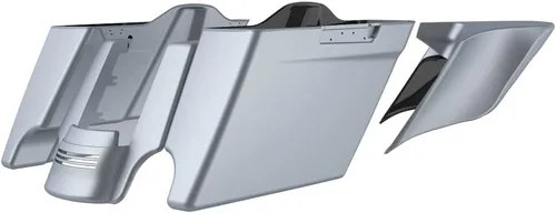 Vista 107 de Cubiertas laterales de alforjas estiradas para motocicleta, extensión extendida para Harley Touring 2014+ - Whisky ámbar Amber Whiskey