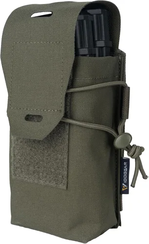Vista 9 de IDOGEAR Bolsa doble para cargador de 0.219 in, para rifle, Molle, doble pila, multicamuflaje, portador de revistas, airsoft, caza, tiro, bolsa