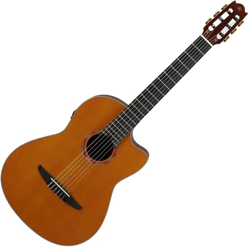 Vista 6 de Yamaha NCX1 NT Cutaway Guitarra Clásica Acústica-Eléctrica de Cuerdas de Nylon, Natural