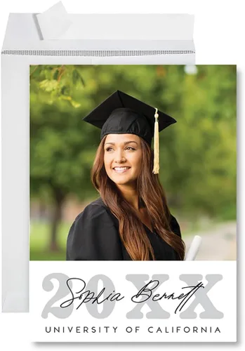 Vista 16 de Andaz Press Tarjeta fotográfica de graduación jumbo personalizada de 8.5 x 11 pulgadas con sobre, tarjeta de felicitación personalizada de clase