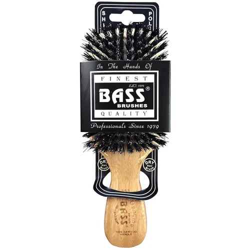 Vista 6 de Bass Brushes Cepillo de pelo 100% de cerdas de jabalí clásico para hombre, estilo club, con mango de bambú 100% puro, brillo, condiciones