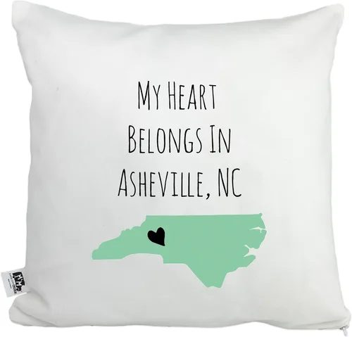 Vista 12 de Moonlight Makers, AVL, Asheville North Carolina, Decorative Pillow Case, 100% Cotton Canvas Pillowcase, Farmhouse Decor, Gift for Home, Funny Design
