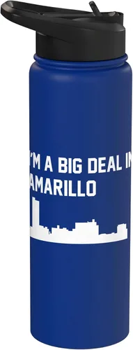 Vista 12 de I'm A Big Deal In Amarillo Stainless Steel Insulated Water Bottle