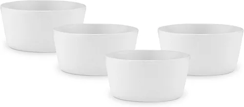 Vista 19 de Stone Lain - Juego de platos de cerámica, 4 platos de cena, Albie - Blanco salpicado