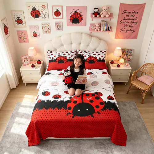 Vista 8 de Juego de sábanas para niños estilo vaquero occidental tamaño individual, juego de ropa de cama con diseño geométrico de cactus, decoración