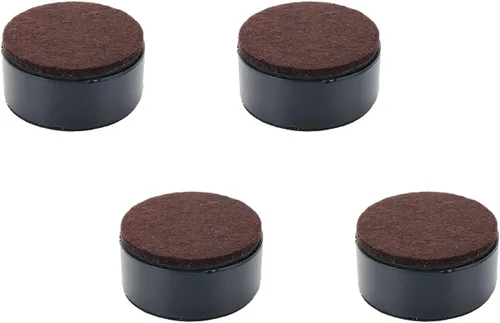 Vista 8 de Elevadores autoadhesivos de 2 pulgadas para cama y muebles, redondos, color negro, 1.57 x 2.05 pulgadas Elevadores de cama de acero,Para