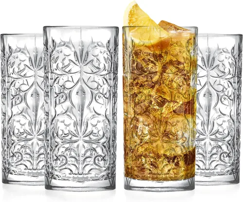 Vista 9 de Barski Highball Glass - Vasos para beber – Juego de 2 vasos Hiball – Vaso de cristal – para agua, jugo, cerveza, cócteles mixtos, vaso de mojito