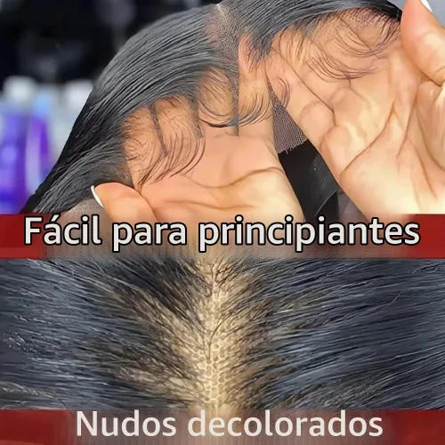 Vista 7 de Peluca de cabello humano con encaje frontal transparente HD 1B 27 de color degradado 1B 27, con nudos blanqueados, densidad del 180%, prearrancada