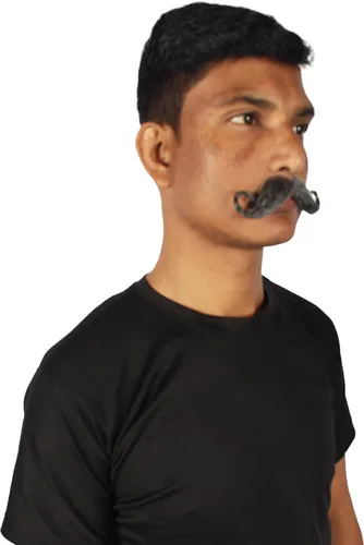 Vista 5 de Cabello humano para hombre bigote Cosplay pelo facial