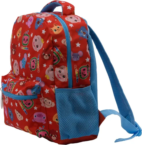 Vista 2 de Cocomelon JJ Animal Friends - Mochila de viaje de 14 pulgadas con estampado de personajes para niños y niñas niños y preescolar con respaldo