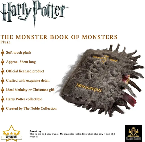 Vista 3 de The Noble Collection Harry Potter Peluche de Coleccionista del Libro de Monstruos de los Monstruos