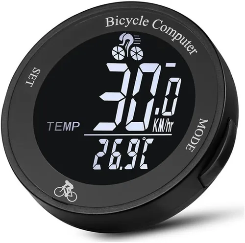 Vista 7 de Sensor de velocidad de ciclismo para carretera,Computadora de ciclismo inalámbrica,Velocímetro de bicicleta con retroiluminación automática IP67