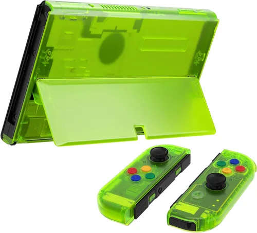 Vista 7 de eXtremeRate DIY Full Set Shell for Nintendo Switch OLED, Replacement Console Back Plate & Kickstand, Custom NS Controller Housing with Full Set