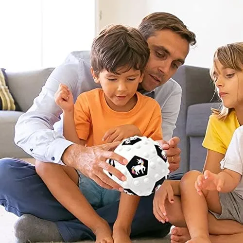 Vista 4 de Pelotas antiestrés 3D Pop Fidget juguete, baloncesto de silicona, juguete de burbujas para apretar, alivia la ansiedad, pelota de rugby con inflador