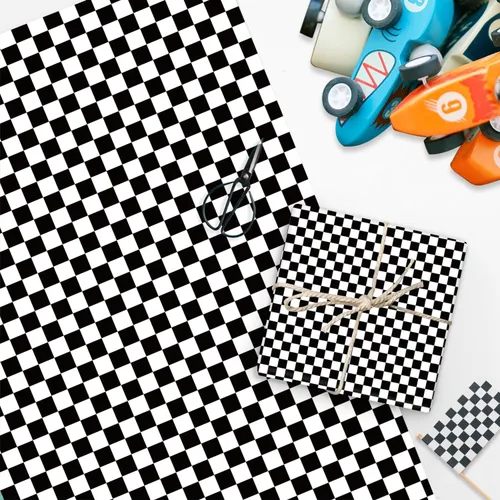 Vista 6 de Mpanwen Papel de regalo de auto de carreras para niños y niños, 12 hojas de papel de regalo de carreras para Navidad, cumpleaños, vacaciones, 20 x