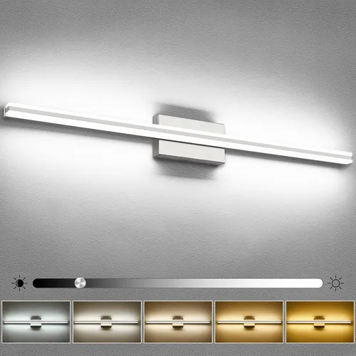 Vista 32 de SOLFART Luces de tocador de baño sobre espejo 14W 60 cm Luz de baño moderna negra 6000K ND