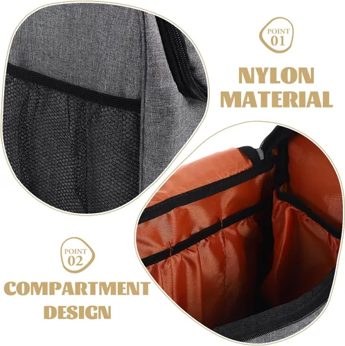 Vista 4 de SOLUSTRE Bolsa de viaje para barman con compartimento acolchado, bolsa de herramientas de barra duradera, bolsa de hombro con asa para el hogar